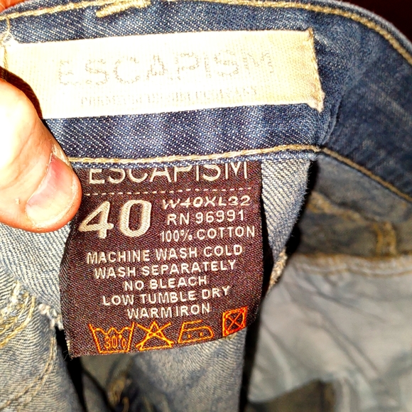 😻🩵VINTAGE ESCAPISM NYC Denim Company Men's Distressed Jeans - Picture 4 of 11